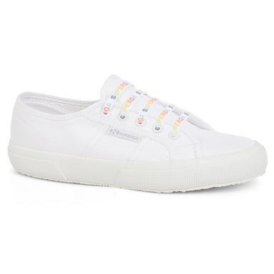 Superga Logo Cotton Shoe Laces (White/Multicoloured)