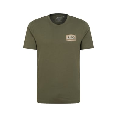 Mountain Warehouse Mens Badge Organic T-Shirt (Khaki Green)