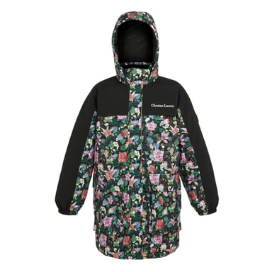 Regatta Womens/Ladies Christian Lacroix Cailar Floral Longline Waterproof Jacket (Black)