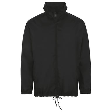 SOLS Unisex Shift Showerproof Windbreaker Jacket (Black)