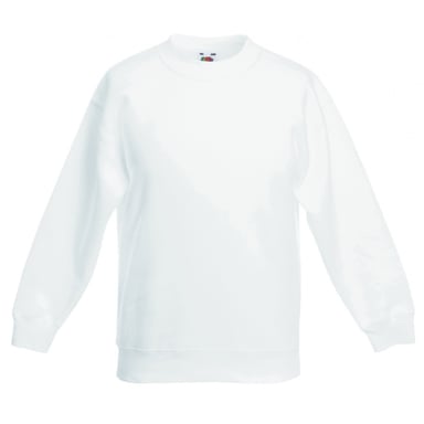 Fruit Of The Loom Kids Unisex Premium 70/30 Sweatshirt (White)