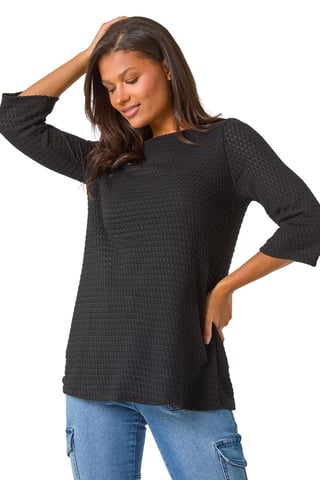 Crochet Knit Stretch Tunic Top