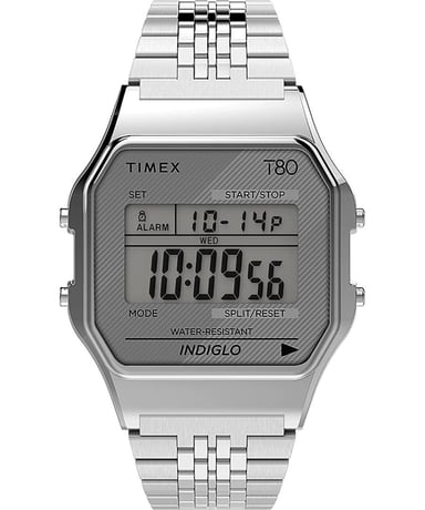 Timex T80 Unisex's Silver Watch TW2R79300