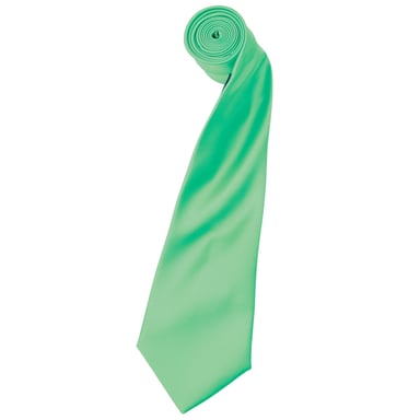 Premier Mens Plain Satin Tie (Narrow Blade) (Pack of 2) (Turquoise)
