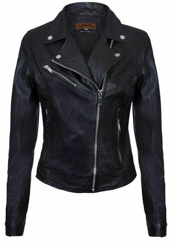 Chaqueta de motociclista clásica de cuero Brando para mujer - Loughton