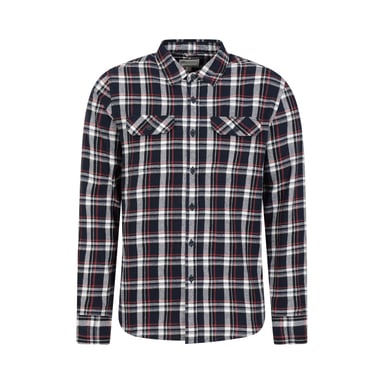 Mountain Warehouse Mens Trace Flannel Long-Sleeved Shirt (Blue)