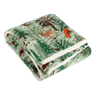 Manta Sherpa de Madera Lodge de furn.