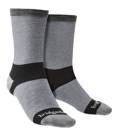 Bridgedale - 2 Pares Calcetines Bota Hombre Capa Base - Gris