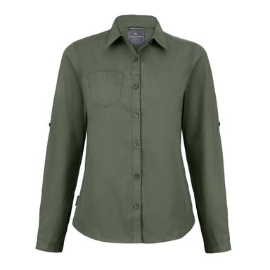 Craghoppers Womens/Ladies Expert Kiwi Long-Sleeved Shirt (Cedar Green)