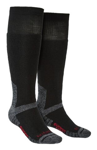 Bridgedale - Calcetines altos de lana merino para hombre - Negro