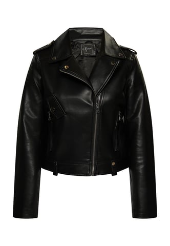 faina faux leather biker jacket