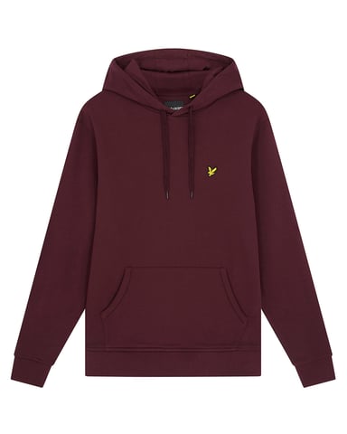Sudadera con capucha color borgona con la marca Lyle & Scott
