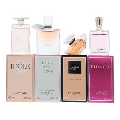 Lancome Mini Gift Set: Idole Eau De Parfum 5ml - La Vie Est Belle Eau De Parfum 4ml - Tresor Eau De Parfum 7.5ml - Miracle Eau De Parfum 5ml