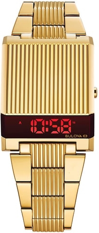 Bulova Computron Men's Gold Watch 97C110