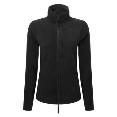 Premier Womens/Ladies Artisan Contrast Trim Fleece Jacket (Black/Black)