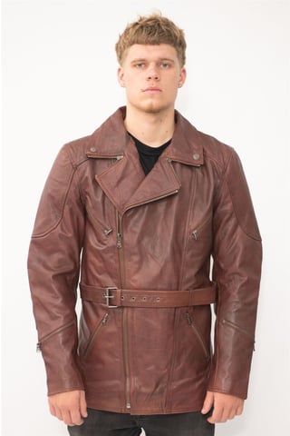 Chaqueta de motociclista con protección CE y cremallera cruzada para hombre - Budapest