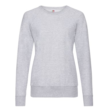 Fruit of the Loom Womens/Ladies Lightweight Lady Fit Raglan Sweatshirt (Heather Grey)