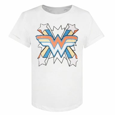 DC Comics Wonder Woman Burst camiseta mujer blanco