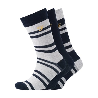 Farah Mens Falton Striped Socks (Pack of 3) (Black/White)