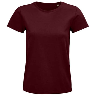 SOLS Womens/Ladies Pioneer Organic T-Shirt (Burgundy)