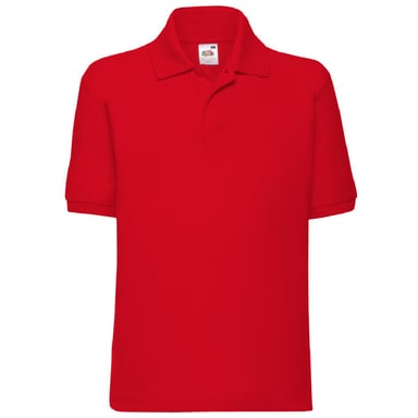 Fruit of the Loom Childrens/Kids Pique Short-Sleeved Polo Shirt (Red)
