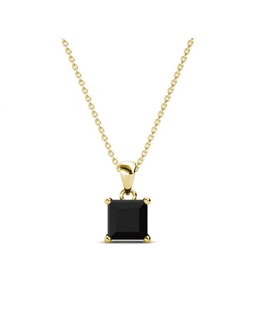 Colgantes cuadrados simples - Dorado y negro