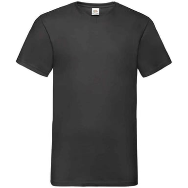 Fruit of the Loom Mens Valueweight V Neck T-Shirt (Black)