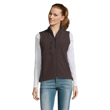 SOLS Womens/Ladies Rallye Softshell Sleeveless Gilet (Dark Chocolate)