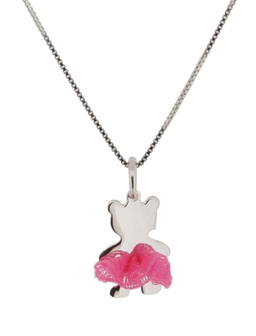 Orphelia 'Bear Bow' Child's 925 Sterling Silver Chain with Pendant - Silver ZH-7132