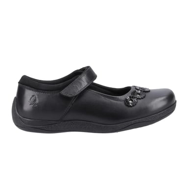 Hush Puppies Girls Christina Leather School Shoes (Black)