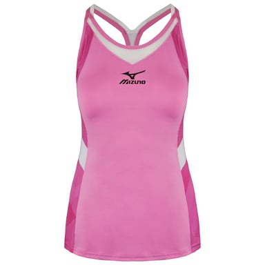 Camiseta sin mangas Mizuno DryLite Mujer Rosa/Blanco