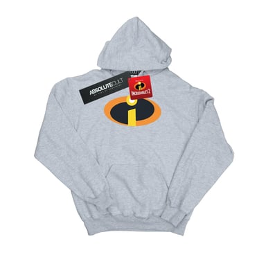 Disney Boys The Incredibles Costume Logo Hoodie (Sports Grey)