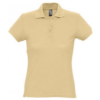 SOLS Womens/Ladies Passion Pique Short Sleeve Polo Shirt (Sand)