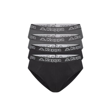 Kappa 4-Pack Slip in Black/Dark Grey