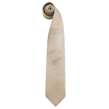 Premier Mens “Colours” Plain Fashion / Business Tie (Pack of 2) (Khaki)