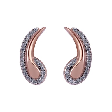 Orphelia 'Tilou' Women's 925 Sterling Silver Stud Earrings - Rose ZO-7441