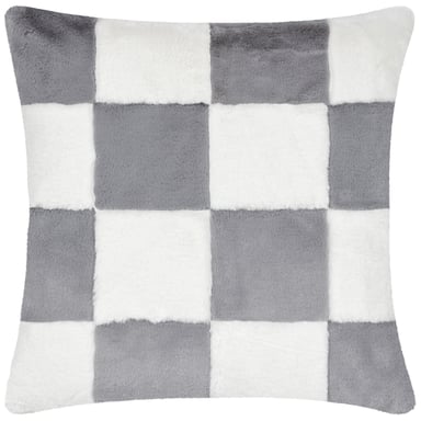 Heya Home Cozee Check Faux Fur Cushion Cover