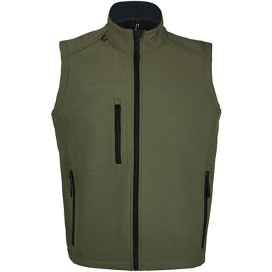SOLS Mens Rallye Soft Shell Bodywarmer Jacket (Dark Green)