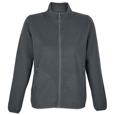 SOLS Womens/Ladies Factor Microfleece Recycled Fleece Jacket (Charcoal)
