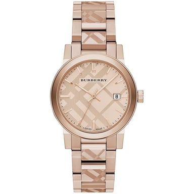 Burberry BU9039 Rose GoldTone Dial Stainless Steel Unisex Watch