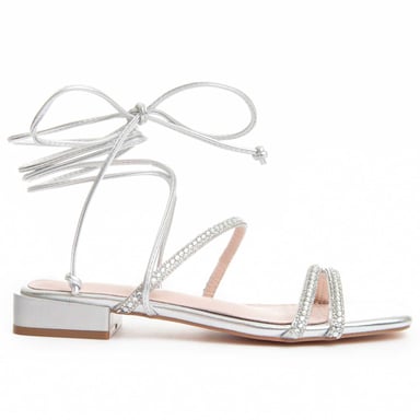 Sandalía plana Montevita Sandsum en plata