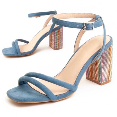 Sandalía de Tacón Montevita Sanndarey7 en Azul