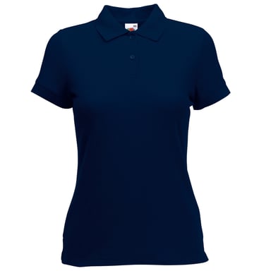 Fruit Of The Loom Womens Lady-Fit 65/35 Short Sleeve Polo Shirt (Deep Navy)