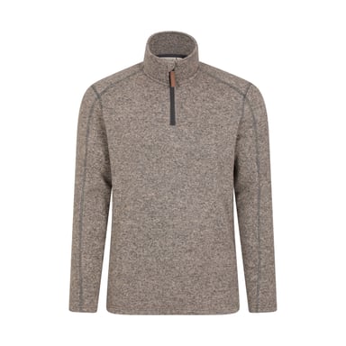 Mountain Warehouse Mens Idris II Half Zip Fleece Top (Beige)