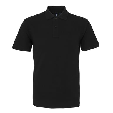 Asquith & Fox Mens Organic Classic Fit Polo Shirt (Black)