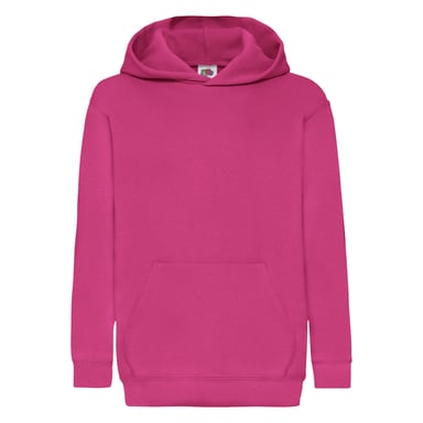 Fruit of the Loom Childrens/Kids Classic Hooded Sweatshirt (Fuchsia)