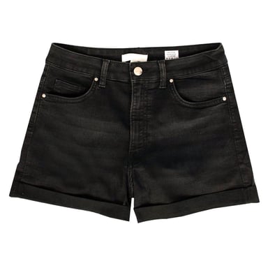 H&M Black Denim Turn Hem Shorts