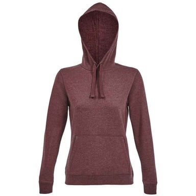 SOLS Womens/Ladies Spencer Hooded Sweatshirt (Oxblood Heather)
