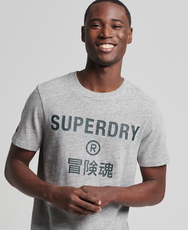 Camiseta jaspeada con el logotipo de Superdry Vintage Corporation