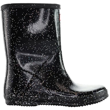 Botas de agua negras para niños Hunter Giant Glitter
